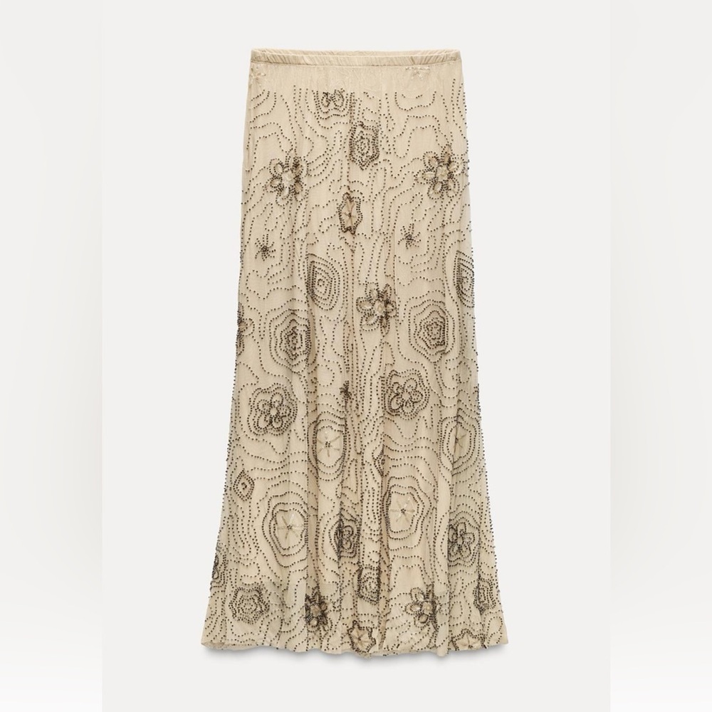 Zara Beaded Tull skirt